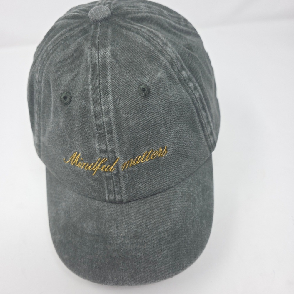Active After Coffee Hat Unisex OS Gray Mindful Matters Washed Cotton Dad Cap